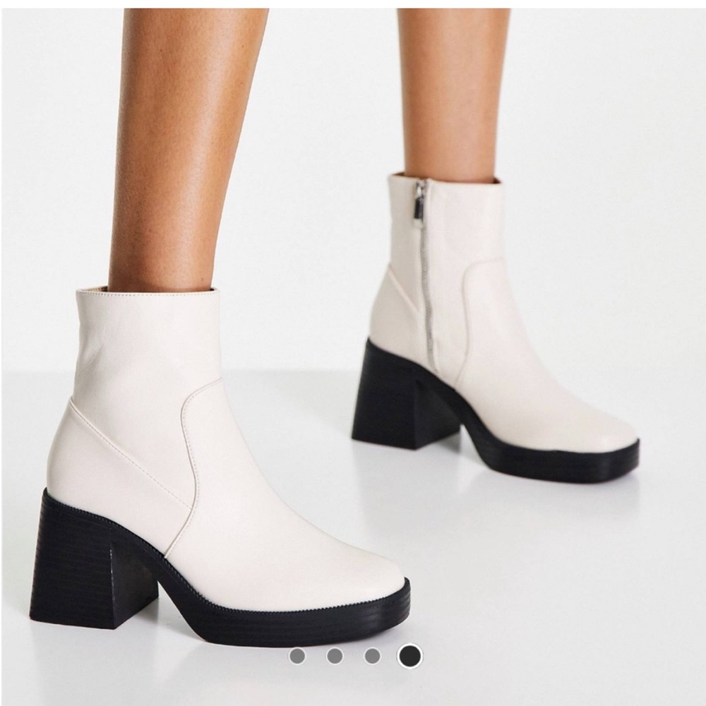 Steve Madden Cream Ankle Booties